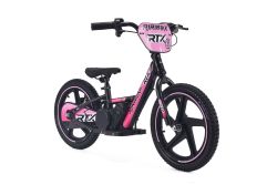 Bici elettrica per bambini RIRIBIKE RTX6 24V (16"), rose, Batteria al litio, Motore 250W, Freno a disco, Sedile regolabile in morbido PU