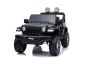 Auto elettrica per bambini Wrangler JEEP , nero, Sedile doppio in similpelle, radio con ingresso Bluetooth e USB, unità 4x4, batteria 12V10Ah, ruote EVA, assi di sospensione, telecomando da 2,4 GHz, con licenza