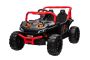 Auto elettrica UTV Small 12V, nero, Trazione posteriore, Batteria da 12V, Ruote in plastica, Ampio sedile doppio per un solo bambino, Telecomando 2,4 GHz, Lettore MP3 con ingresso USB/SD, Luci LED