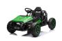 SPORT-CART elettrico da passeggio 24V, verde, ruote morbide in EVA, sedile in similpelle, ruote Smooth Drift, motore 2 x 50W, batteria da 24V, struttura in metallo massiccio