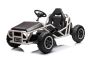 SPORT-CART elettrico da passeggio 24V, bianco, ruote morbide in EVA, sedile in similpelle, ruote Smooth Drift, motore 2 x 50W, batteria da 24V, struttura in metallo massiccio