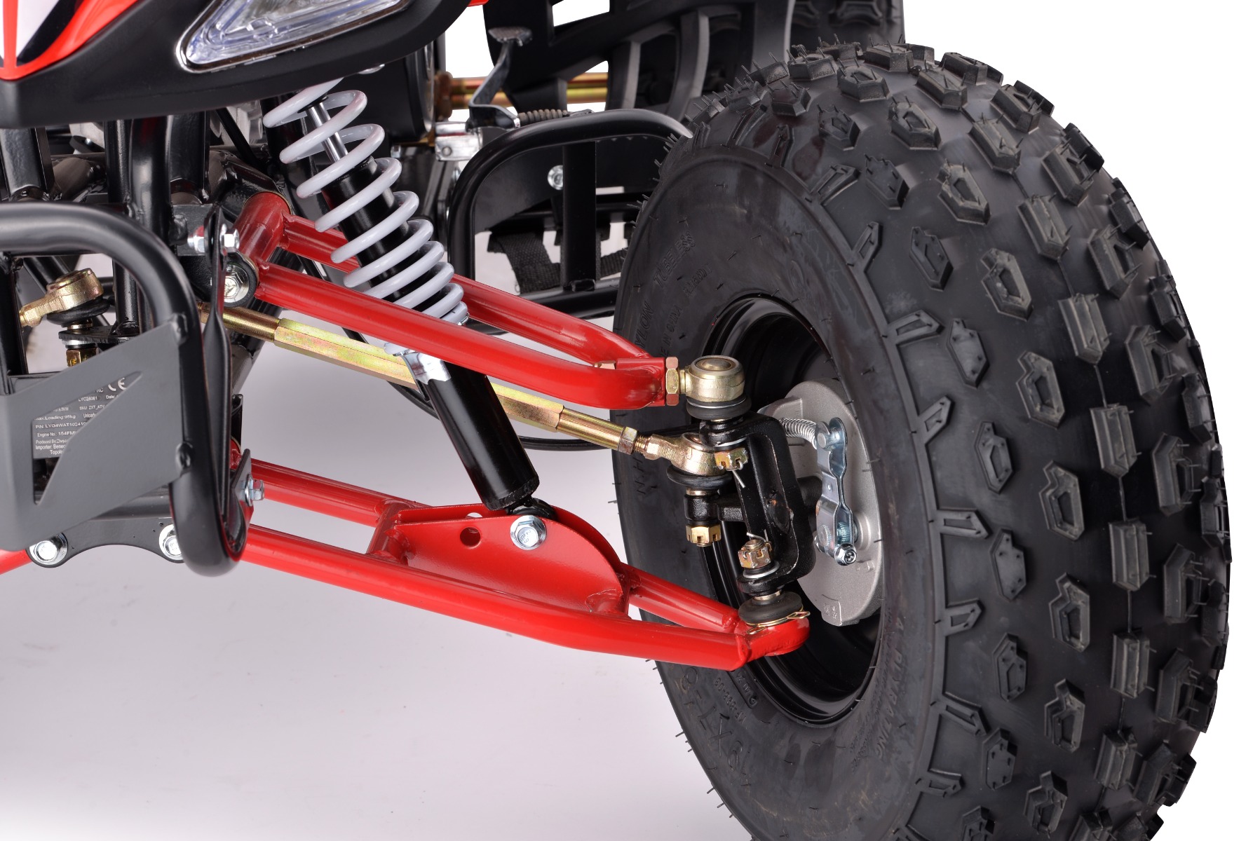 Suspension with direct shock absorbers on the front and rear axles